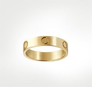 4 mm 5mm titanium steel silver love ring High quality designer designed for men and women with rose gold jewelry couples ring gift2993174
