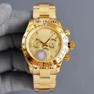 Luksusowe zegarek projektant zegarków Męskie Business Quartz zegarki 904L Stal nierdzewna Chronograf Chronograf Bransoletka Bransoletka Man Lady Wristwatche Dial Wris Watches