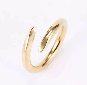 Ringar älskar ring högkvalitativ designer nagel mode smycken man bröllopslöfte ringar för kvinnans jubileum gåva 9 färg har du