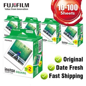 Oryginalny Fujifilm Instax Square Instare White Edge Film FLM FLM dla Fuji SQ10 SQ6 SQ1 SQ20 SP3 Format Hybrid Kamery 240106