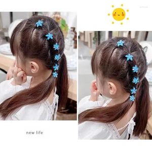 Accessori per capelli 10 pezzi Copricapo per tessitura di perle Fermagli per capelli piccoli Ragazze Fiore carino Donne Clip a scatto semplice Accessori per diamanti d'acqua Fermagli per capelli