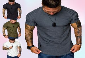 メンデザイナーTシャツファッションサマーTシャツ男性Tシャツレディートトップティープリーツラグランスリーブ半袖空白メンズ服cas5158169