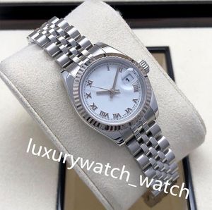 2024 Orologi da donna classici 279174 28mm Calendario Vetro zaffiro Meccanico automatico Argento Giubileo Bracciale in acciaio Orologio da polso da donna Scatola originale