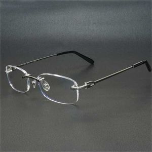 20% de réduction sur les cadres carrés en métal clair hommes femmes lunettes sans monture Carter cadre optique lunettes lunettes pour ordinateur nouveau