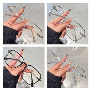 Sunglasses Fashion Big Square Frame Anti Blue Light Glasses Transparent Women Men Computer Eye Protection Spectacles Eyewear