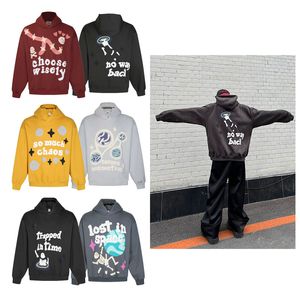 Männer und Frauen gebrochener Planet Großhandel Hoodies Herren Solid Lose Mode Skateboard Basketball Jugend Sportbekühlung kostenloser Versand 35 Farbe Geometrischer Buchstaben Schaumstoff Hoodie