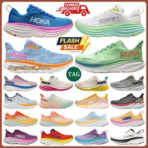 Hoka Clifton 9 Bondi 8 Hokas One Running Shoes Men Women Wide Black White Free People Marbour Mist Space Designer Mens Mens