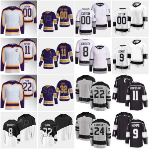 Man Woman Youth 2023 Reverse Retro Hockey 12 Trevor Moore Jerseys 22 Kevin Fiala 11 Anze Kopitar 8 Drew Doughty 32 Jonathan Quick 9 Adrian K