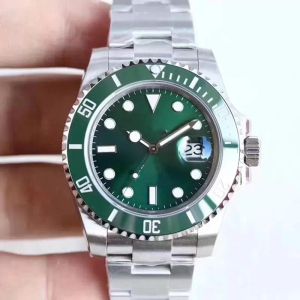 U1 ST9 Clasp Mens Watch Men Automatic Sapphire Glidelock Glidelock Black Ceramics Bezel Green Face Watches Watches Hatwatches