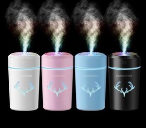 230ml Mini Mute Ultrasonic Air Humidifier Aroma Essential Oil Diffuser Aromatherapy Mist Humidifiers with LED Lights for Home Car 3950843