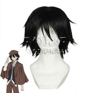 Peruki krótkie anime bungo bungo psy ranpo edogawa czarny cosplay peruka