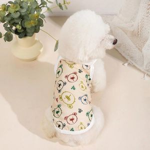 Hundkläder kawaii sommar husdjur västar ärmlösa t-shirts björn mönster kläder för hundar katter valp skjorta söta vårprodukter