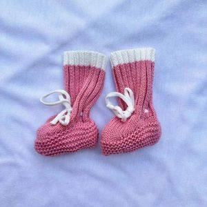 First Walkers Rosa Blu Adorabili scarpe natalizie in lana per bambini nate calzature da pavimento per interni