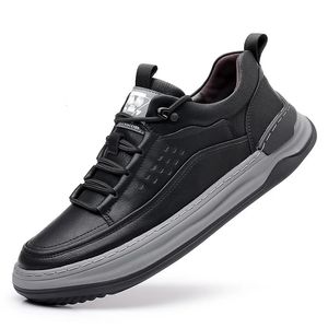 Oryginalne buty męskie wzrost skóry Wzrost Wzrost wkładki Mężczyźni Sneakers Sport Platform