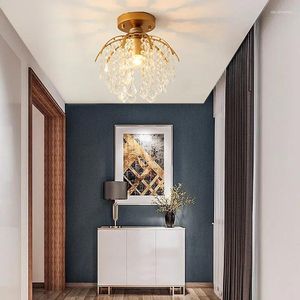 Ceiling Lights Nordic Balcony Light Aisle Corridor Entrance Cloakroom Luxury Elegant Post-Modern Crystal Luminaire Surface