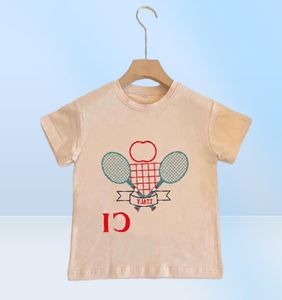 Детские дизайнерские детские футболки, летние модные футболки для мальчиков и девочек, детские повседневные топы, футболки с принтом букв, 7 цветов8884987