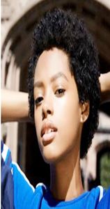 Krótkie ludzkie włosy nieczyste kręcone peruki dla kobiet pełne maszynę Made Afro Kinky Curly Pixie Cut Wig2216940