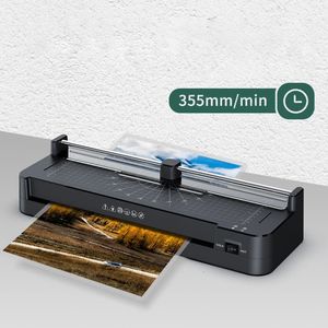 Macchina plastificatrice A3 per la laminazione di carte Po Taglierina di carta portatile per laminazione termica per ufficio personale, scuola Drop 240105