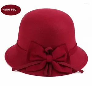 Berets Spring And Autumn Women's Woven Pot Hat Flower Decoration Korean Fashion Solid Color Little Top Mom's