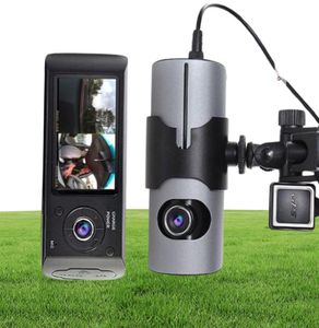 HD Araba DVR Çift Lens GPS Kamera Dash Cam Cam Arka Görüntüle Video Kaydedici Otomatik Kayıt Cihazı GSENSOR DVRS X3000 R3007869346