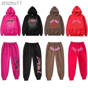 Tasarımcı Mens Trailsuit Luxury Sweatshirt Örümcek 555 Moda Sweatheruit Man Sp5der Young Thug 555555 Pembe Kadın Track Suit Ln1p