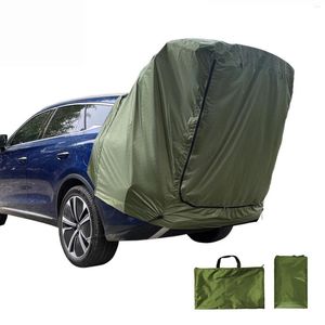 Tendas e abrigos 1 conjunto kit de barraca de acampamento suv cabana com sombra de toldo grande espaço amplo visões auto bagageira resistente a rasgos traseiro