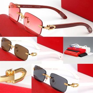 Mens Sunglasses Designer Women Fashion Luxury Brand Square Sunglass Womens Vintage Buffalo Horn Sun Glasses Female Wood Big Frame 251U