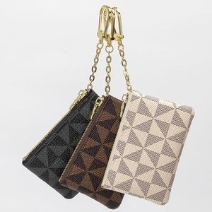 Key Port Pendant Plush European and American Fashion Printing Clutch Bag Extern Card Coin Wallet Women's Zipper Small Bag Wholesale 240106