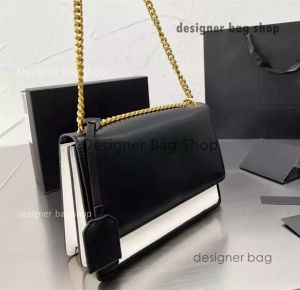 Designer Bag SUNSET Tote Bag Ombro WOC Suave Couro Metal Acessórios Envelope Metal Sign Bolsa com Chaveiro Corrente Mulheres Homens Crossbody Bags Baba