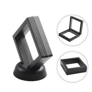 Ramki ABS TPU Film Display Box 3D Floating Rame Rame Moneta Transparent Clear Jewelry Case