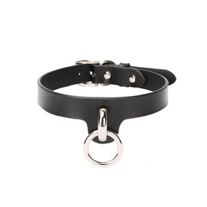 Äkta läder krage vuxen spel sexkläder halsband bdsm bondage sex leksaker slav fetisch sexig cosplay erotik flirt tillbehör 240106