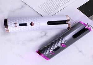 Curling Irons Automatyczne obrzęk włosów USB Auto Hair Curling Iron Bezdroczny obracający się maszyna do curlingu kobiety Waves Włosy Too4837348