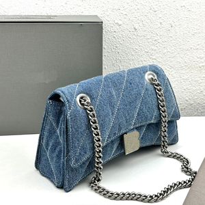 Modedesigner väska varje dag allt chic denim väska storlek 25x15x10 handhållen crossbody väska