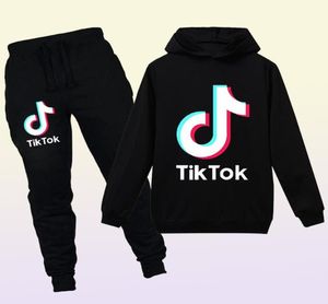 Çocuk eşofman erkek gündelik kıyafetler 2 adet set pantolon kostüm baskı tik tok spor takım elbise kız genç uzun kollu sweatshirt hoodie6208804