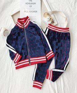 Zestawy odzieży dla dzieci Nowe luksusowe drukowanie dróg mody kurtki Joggers Joggers Casual Sport Style Bluza