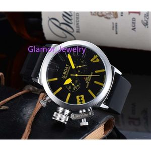 U Big Boat Wrist 2023 Five ES Automatic Mechanical Watches Men Sports Sier Black Rubber Classic Round Top Top Watch Self Wind De