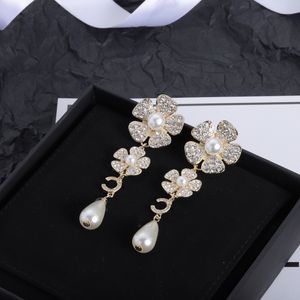 Top Flower Pendant Earring Designer Earrings for Woman Letter Earrings Gift Fashion Jewelry