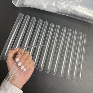 120Pcs10XL Square Straight Extra Long Gel Nail Tips Full Cover Acrylic Fake Nail Luxury Gel Press On Nails Manicure Salon Supply 240105