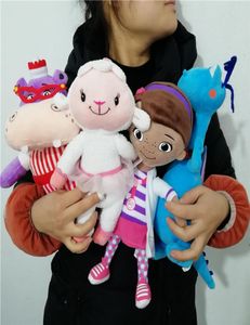 4pcs Doc Doctor Girl Peluş Oyuncak Seti Dottie Hippo Lambie Koyun Dragon Yumuşak Dolgulu Hayvan Bebekleri LJ2009024847416