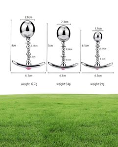 Massage Metal Crystal Anal Plug Stimulator Stainless Steel Jewelry Beads Butt Dildo Sex Toys Products For Woman Men Sho4364024