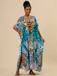 Abiti da spiaggia Caftani stampati africani per donna Taglie forti Costume da bagno Copricostume Costumi da bagno Abbigliamento da spiaggia per le vacanze