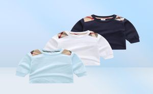 봄 가을 가을 아기 소년 여자 Tshirts 아이 긴 소매 tshirt 턴 다운 고막 clar childern casual 셔츠 아이 풀버 걸 5327937