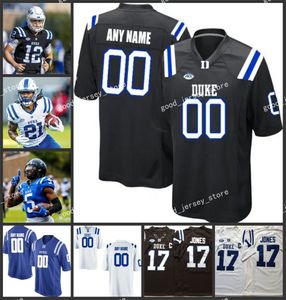 Niestandardowe NCAA S-6xl Duke Blue Devils College Football Jerseys Nick Morris Jr. Cole Carteaux Tre Freeman Victor Dimukeje Ja'mion Franklin Dowolne nazwisko dowolne numer 2024