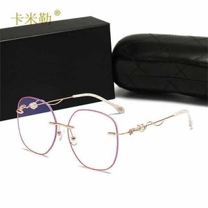 26% OFF Wholesale of New polarized finished products with frameless cut edges fashionable frame trendy street photo ladies' sunglasses 803