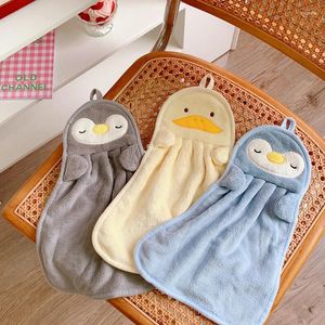 Towel 1Pcs Soft Korean Style Hand Cartoon Pig Quick Dry Embroidery Handkerchief For Household Wall Mounted Kitchen Supplies
