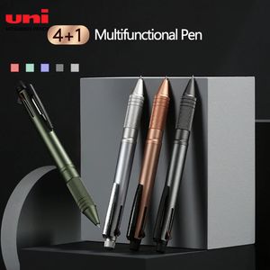Japan Uni Jetstream 5-in-1 Multi-function Pen MSXE5-2000A 4-color Ballpoint Pen 0.7mmmechanical Pencil 0.5mm Office Supplies 240105