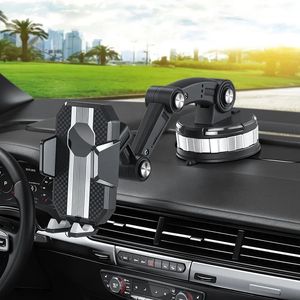 Biltelefoninnehavare Mount Sug Cup Mobiltelefon Stand Universal Dashboard/Windshield/Window Holder One-Button Pop-Up Strong Suction Cell Phone Carmonter