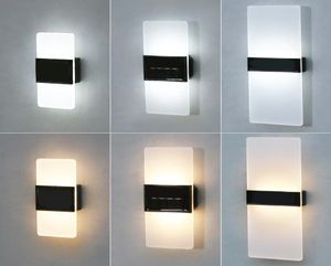 ソーラーウォールライトアクリルシンプルなベッドルームスコンセリビングルームアウトドア階段装飾屋内照明備蓄
