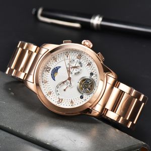 2023 NOWOŚĆ zegarków modowych Mens Automatyczny ruch kwarcowy Wodoodporny wysokiej jakości ręczny wyświetlacz na rękę metalowy pasek prosty luksusowy popularny zegarek AA9636