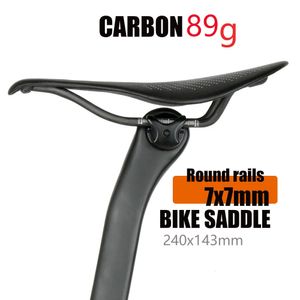 89G Eva Karbon Bisiklet Sökü Konforlu Ultra Light Sele Mtb Saddle 7x7mm Yarış Bisiklet Enstalasyonu 240*143mm 240105